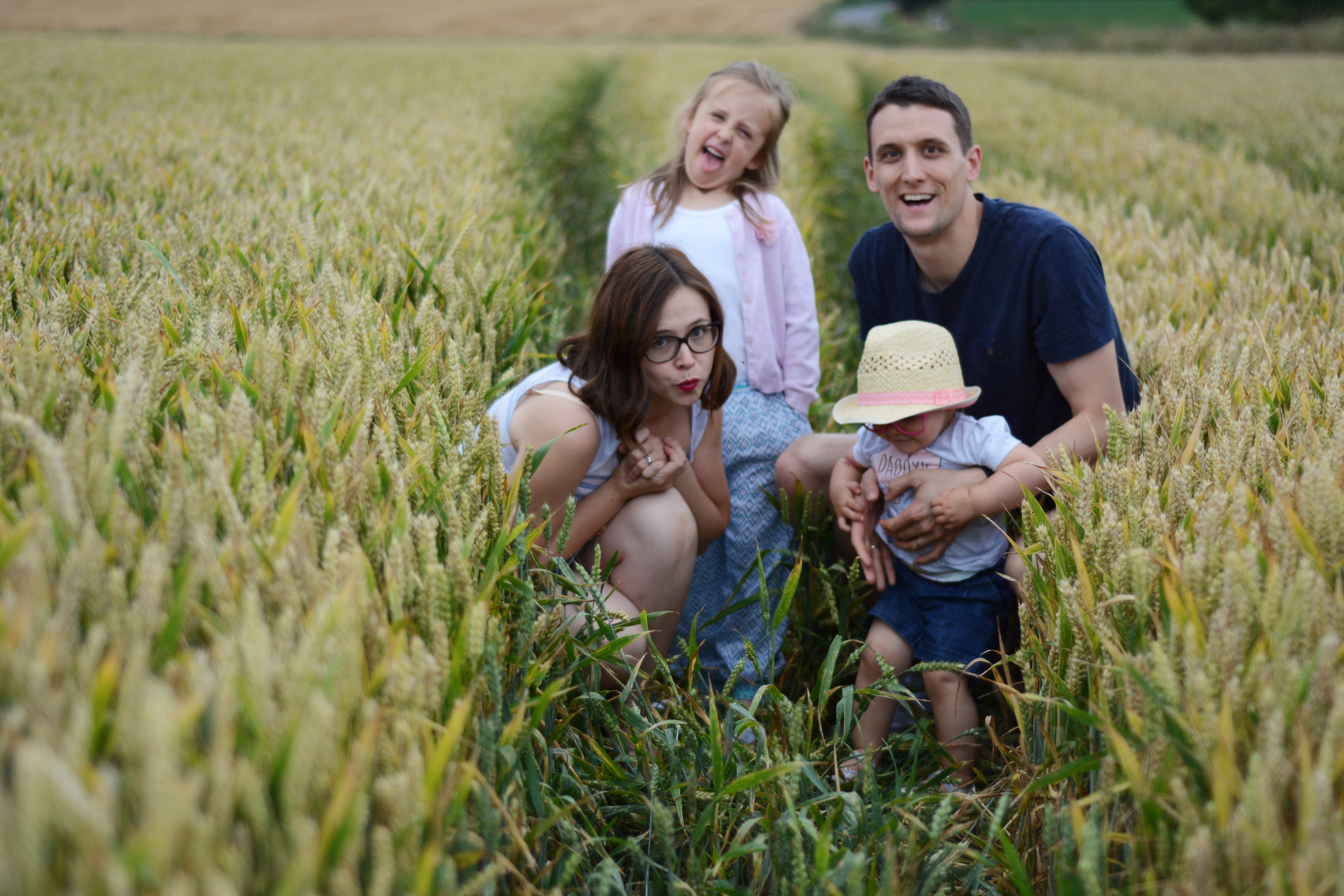 Me and Mine Family Photo in the corn field