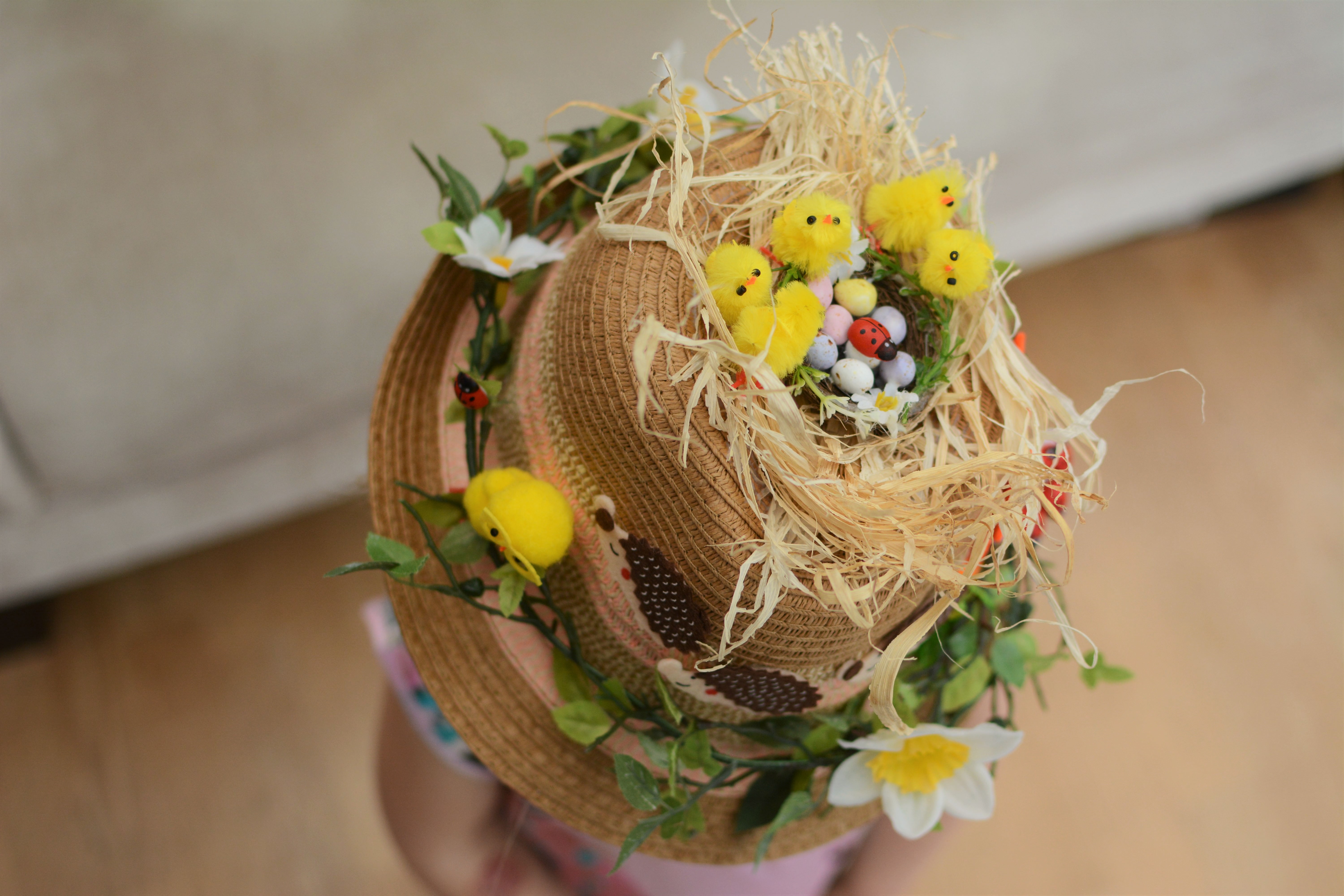 Easy Woodland Themed Easter Bonnet