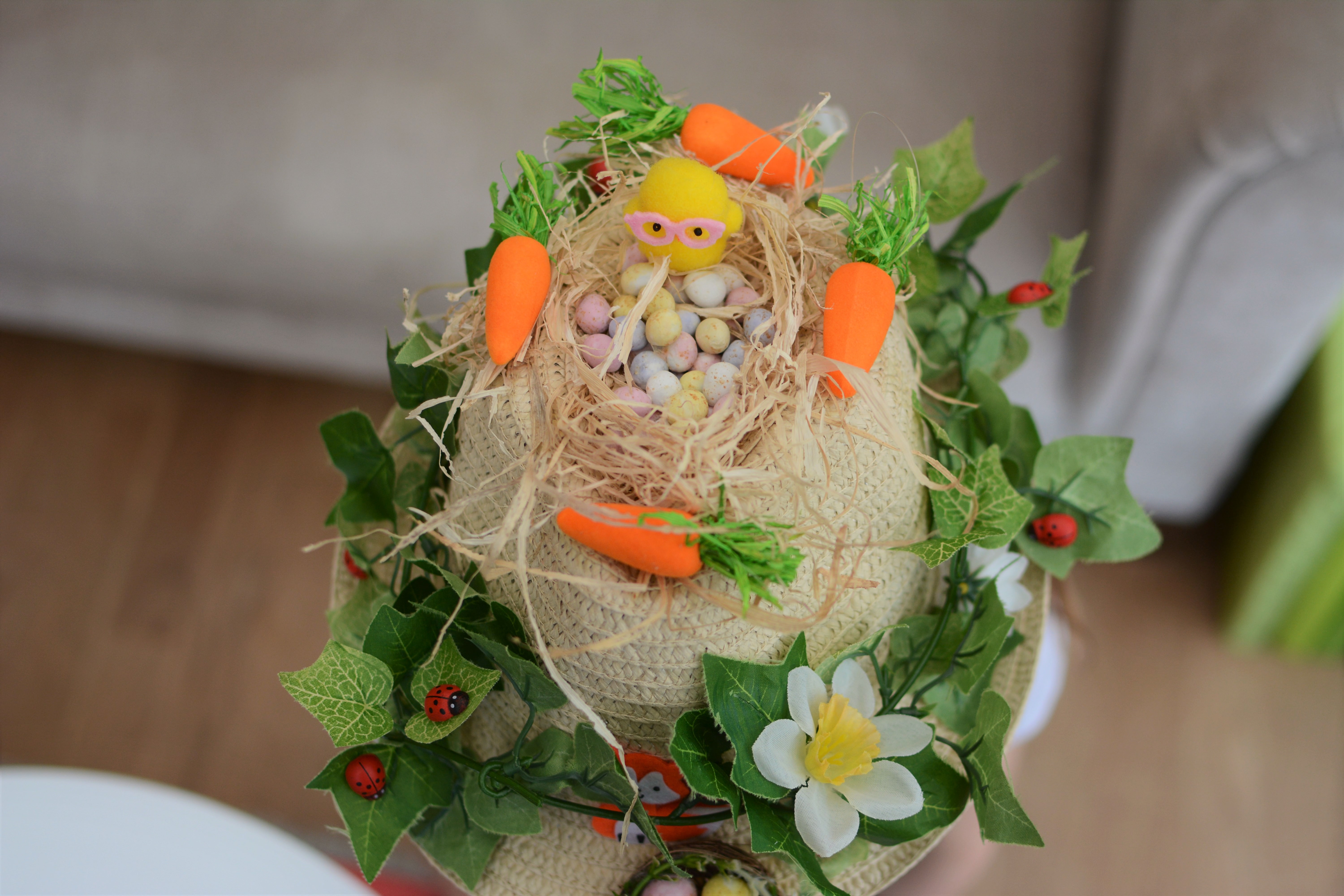 Easy Woodland Themed Easter Bonnet