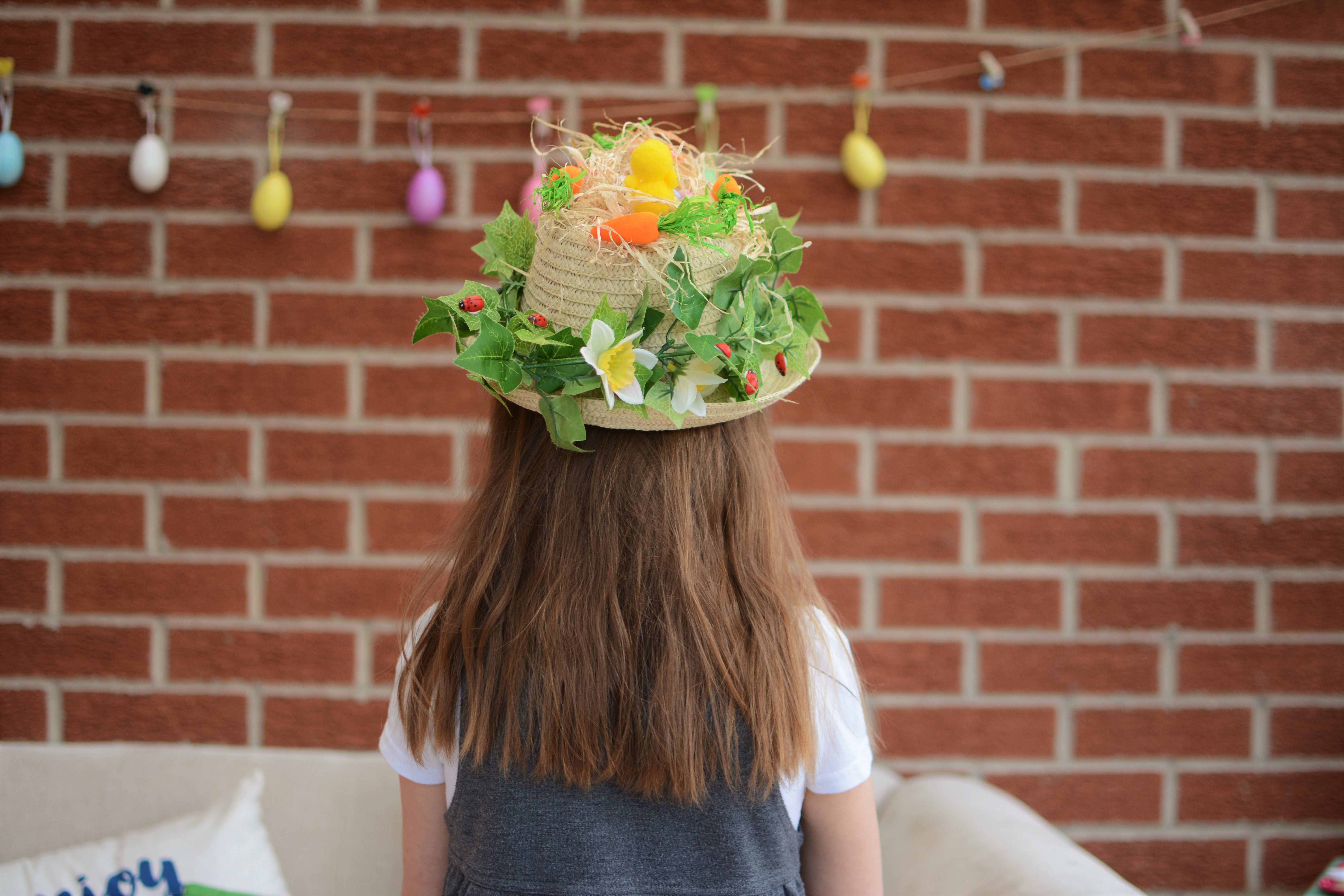 Easy Woodland Themed Easter Bonnet