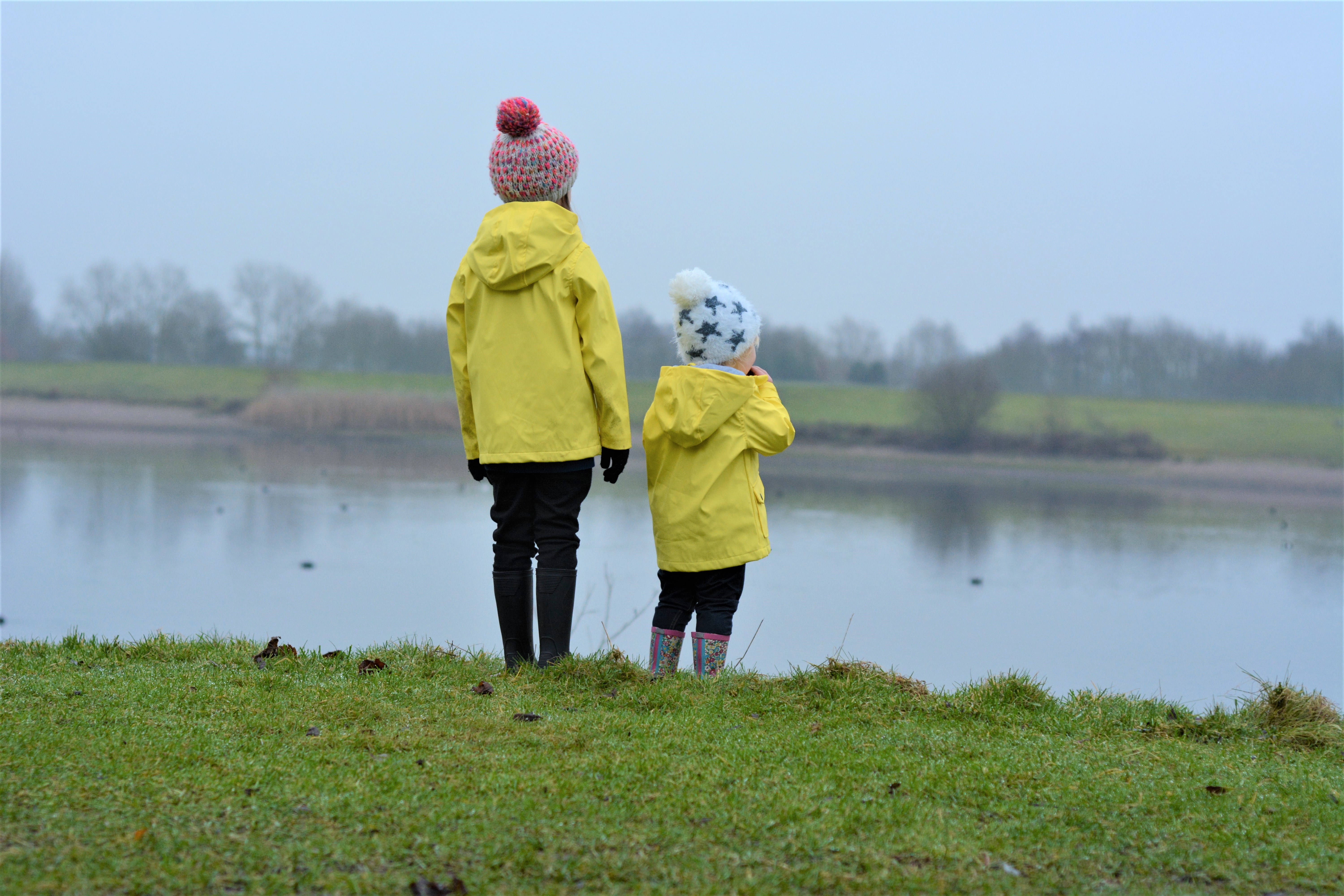 Solo Parenting yellow rain coats