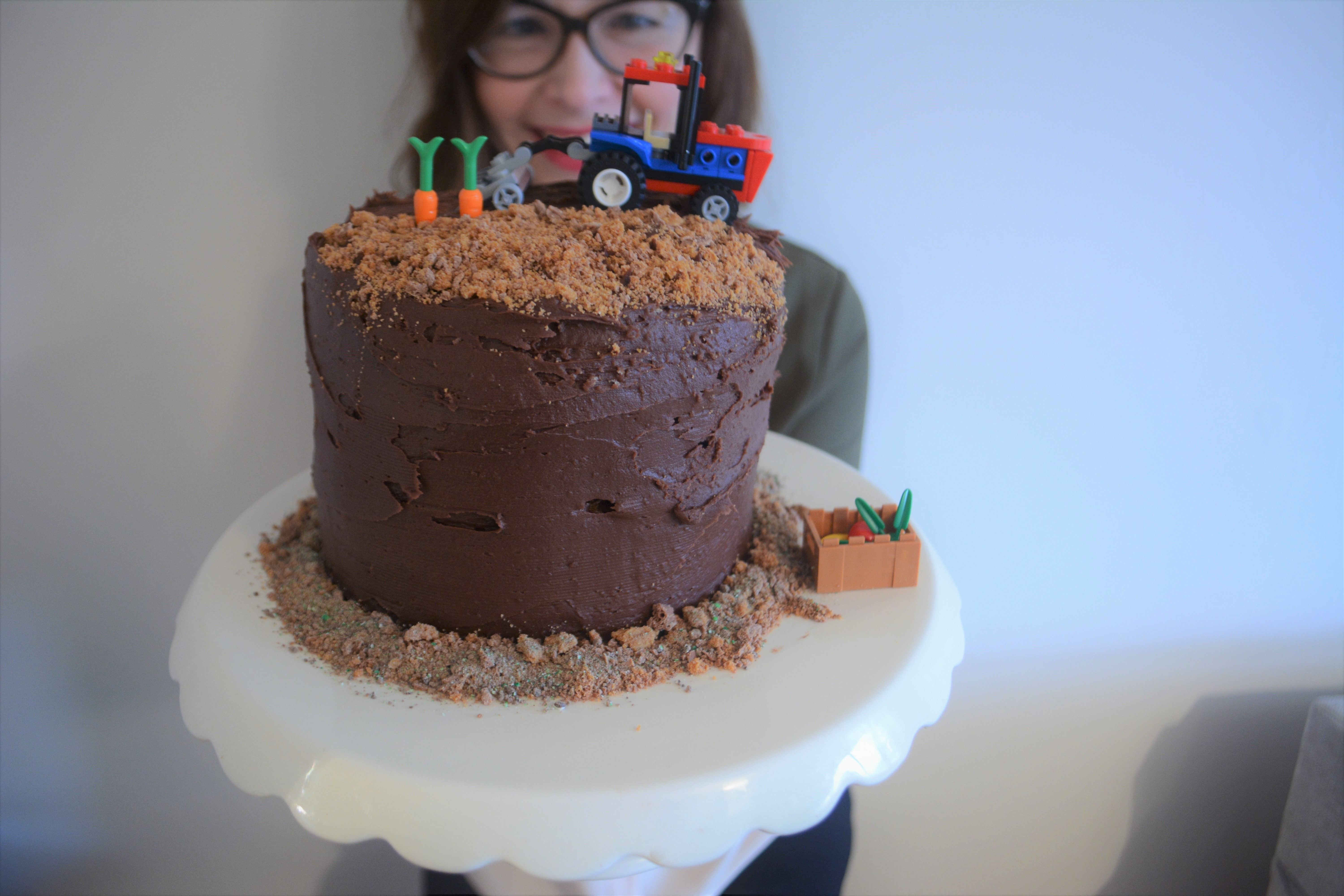 Easy Tractor Cake for 2 year old Birthday