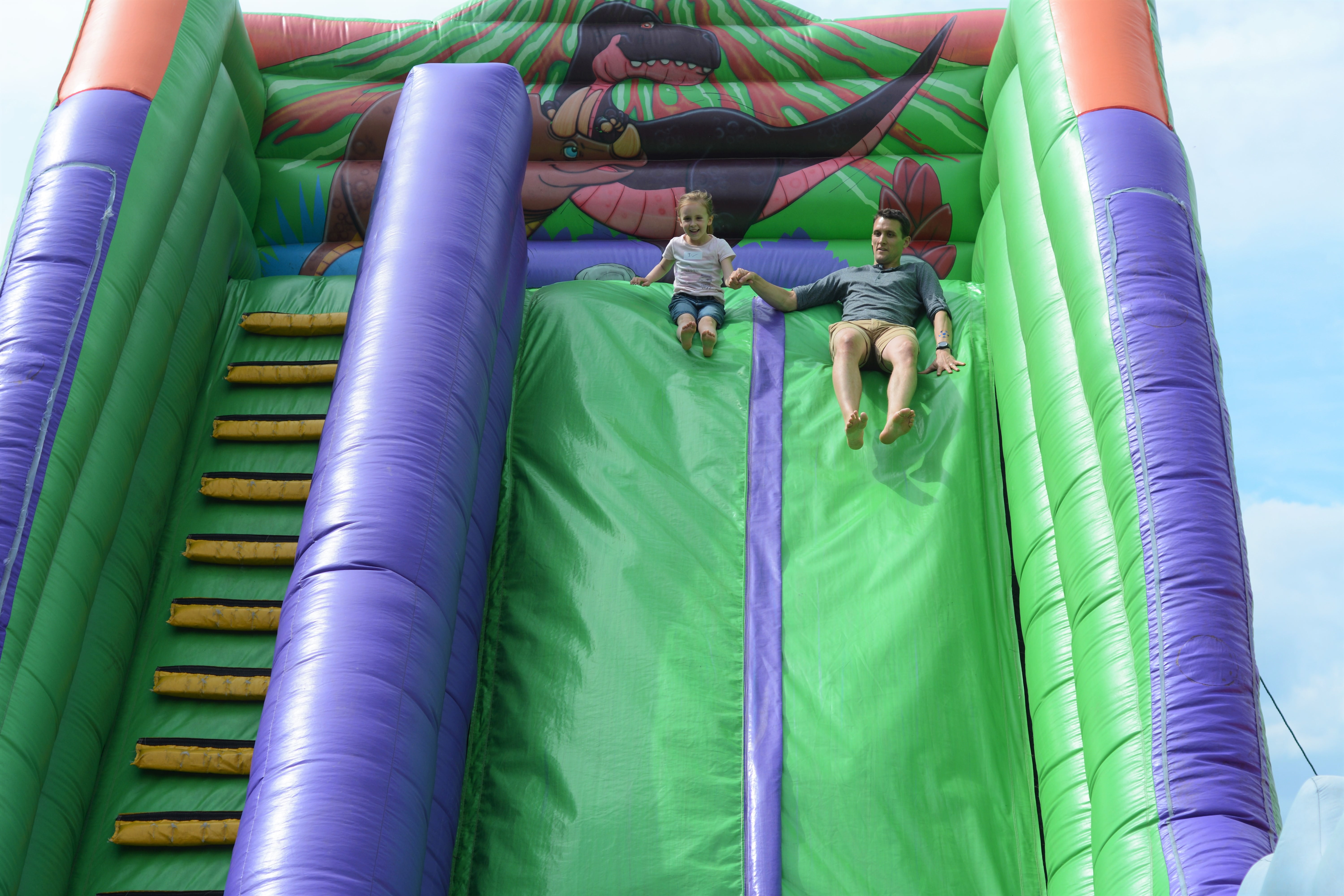 a big inflatable slide