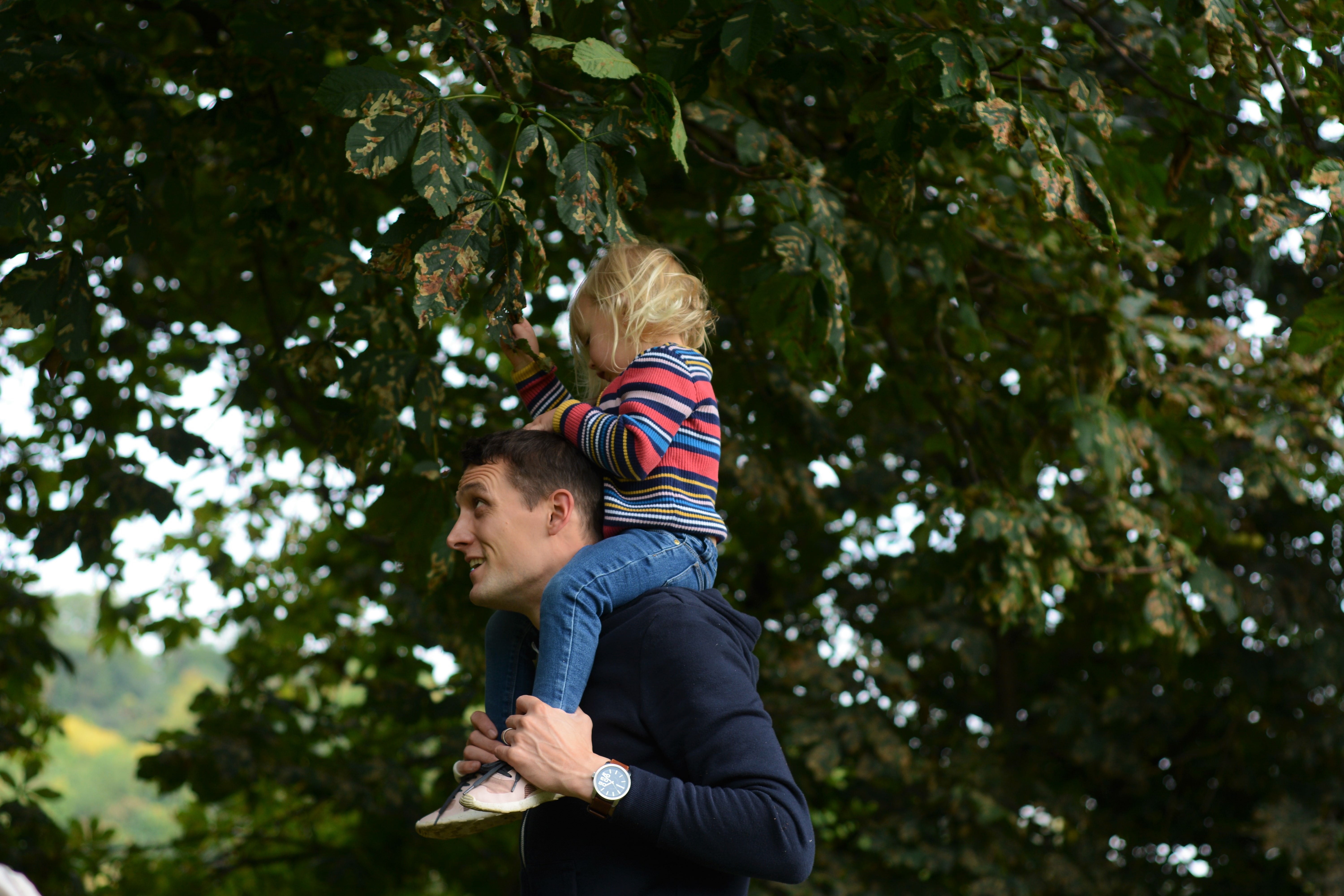 conker picking and embracing autumn